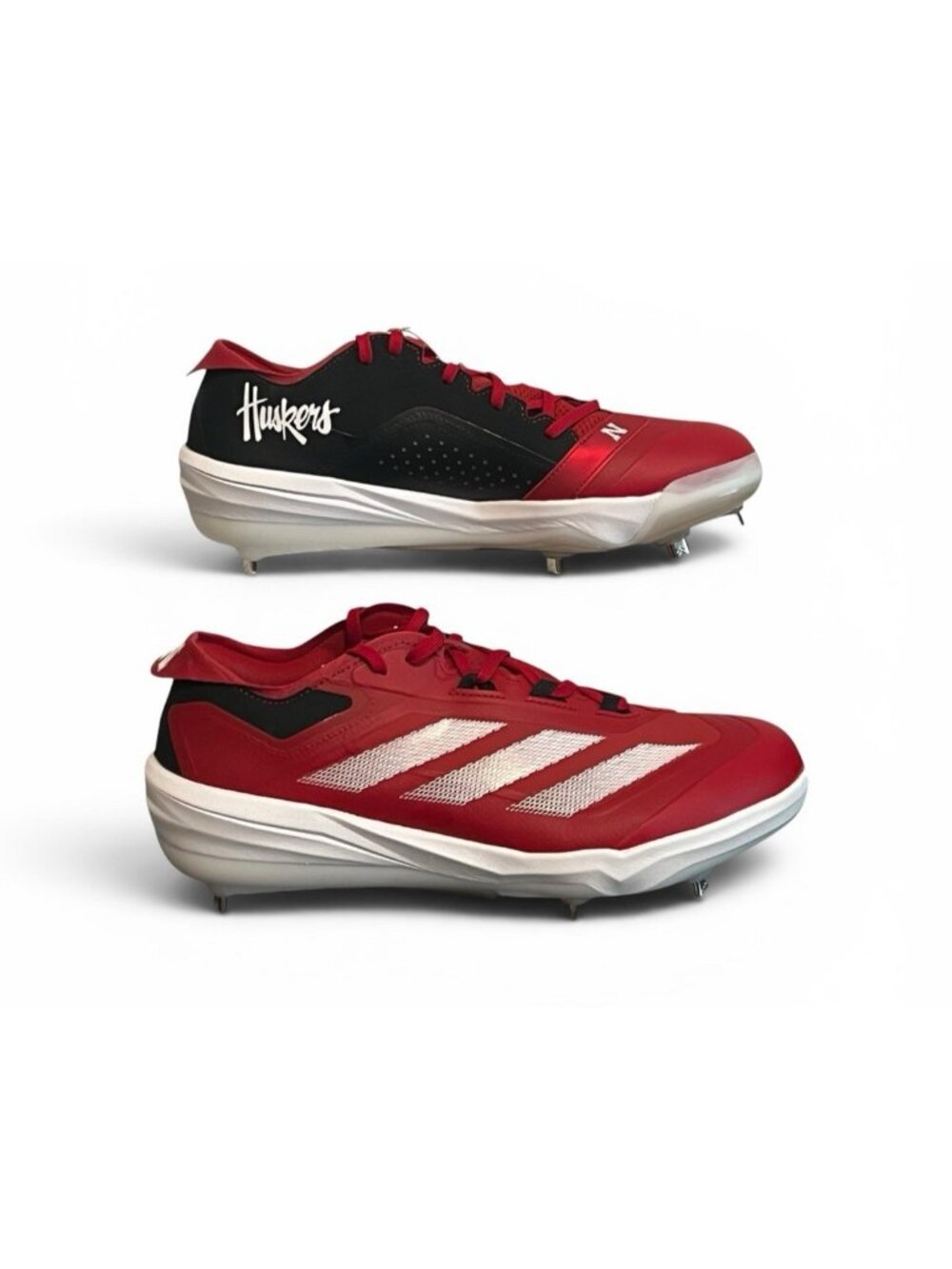adidas Nebraska Huskers Adizero Electric NCAA Metal Baseball Cleats Men's 10.5
